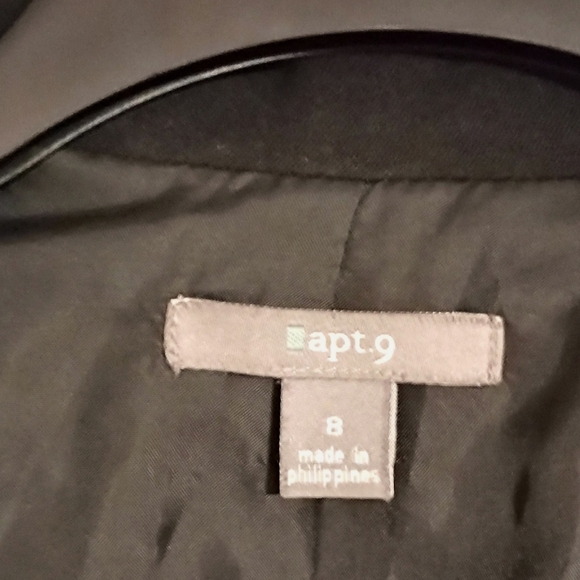 Apt9 Black Long Sleeve Button Front Blazer - Picture 4 of 8